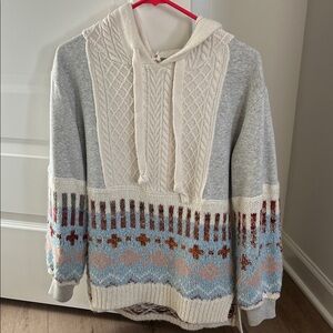 [Anthropologie] Daily Practice Sylvia Mixed Fabric Knit Hoodie